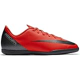  Nike Bota de Futbol CR7 Mercurial Vapor 12 Club GS Suela Lisa Roja Niño