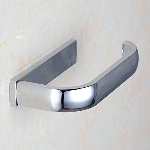 Aothpher Moderne Wand-Toilettenpapierrollenhalter Badezimmer-Gewebe-Rack，Messing，Verchromte, Weiß, 180x27x75mm - 4