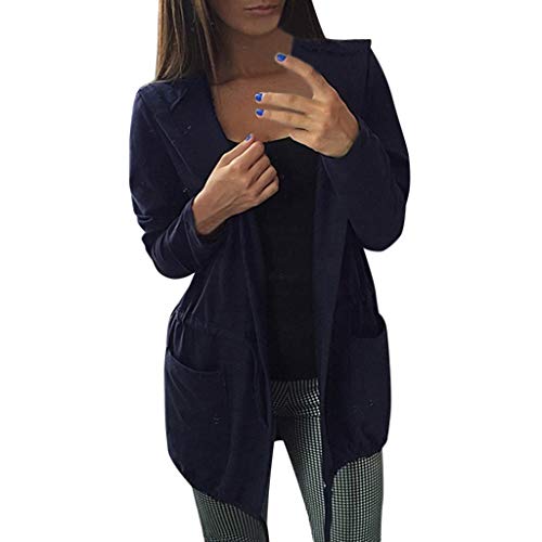 Preisvergleich Produktbild Oasics Damenjacke, Lässige Solid Pocket Hoodie Langarm-Fronttasche S-2XL