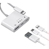 Coverzone iPhone 11 12 13 14 Uyumlu Lightning Uyumlu Type-C USB ve Lightning &Ccedil;ıkış Alabileceğiniz Adapt&ouml;r USB ve USB C Aksesu