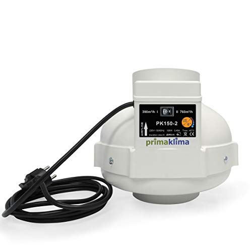 Estrattore a 2 velocità, 380/760m3/h, 150 mm, Prima Klima