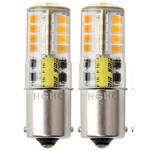 Bombilla LED BA15s 12V AC/DC 1156 1141 S8 base de contacto simple, bombilla resistente al agua, 5W cálido blanco 3000 k 500LM para barco, RV, automóvil, Iluminación del paisaje, etc. (2-Pack)