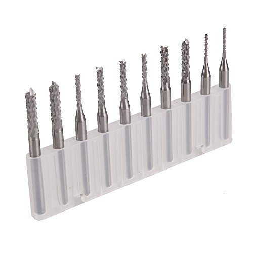 10pcs 1,0 1,5 2,0 2,5 3,0 mm Schneiden Hartmetall CNC PCB Schaftfräser Gravieren - 2