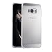 Produktbild Galaxy S8 Plus Spiegel Hülle,Samsung Galaxy S8 Plus Mirror Cover,WIWJ Handyhülle Mirror Spiegel Metall Case Cover 2 in 1 Aluminium Rahmen PC Zurück Rückseite Bumper Case Metal Hülle Ultra Dünn Anti-Shock Glitzer Bling Schutz Handy Hülle Case Schutzhülle für Samsung Galaxy S8 Plus+1x Touch Stylus Pen-Silbergrau