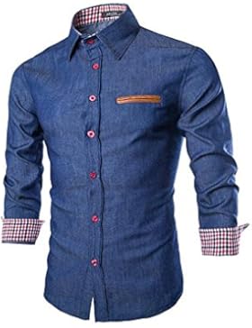 Herren Slim Fit Freizeit Hemd Basic