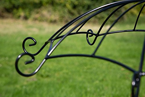 Rankschirm Schwarz 72cm x 136cm Rankstab Schirm Rosenschirm Rankhilfe - 6