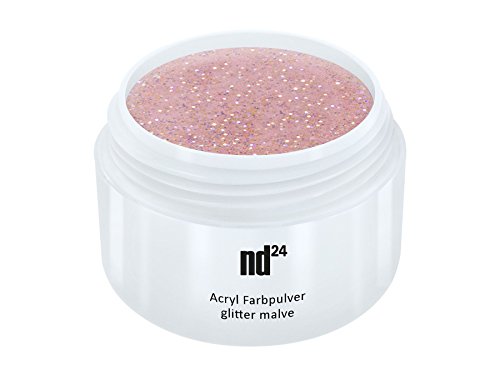 Acryl Farbpulver glitter malve - nd24 BESTSELLER - Feinstes FARB Acryl-Puder Acryl-Pulver Acryl-Powder - STUDIO QUALITÄT