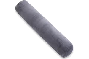 ‎AS AWESLING AS AWESLING Body Pillow for Adults, Full BodyPilllow for Sleeping, Long Round Cervical Pillow, Bolster Side Sleeper Pillow with Cover (Grau, 120 x 20 cm)