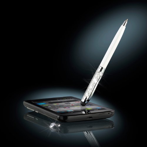 Callstel 2in1-Kugelschreiber mit Touchscreen-Stift in Diamant-Optik - 2