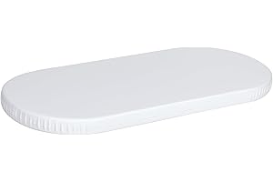 PLASTIMYR - Colchón para Capazo | Relleno Confortable | Funda Transpirable | Ideal para Dormitorio de Bebé | Compatible con Barandilla Cama 90 cm | Multicolor, Blanco, 79x36x4cm, 0m-12m