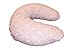Soft Nursing Pregnancy Pillow/Cushion/Wedge - PINK WITH WHITE STARS - WITH QUILTED COVER & EXTRA PADDING