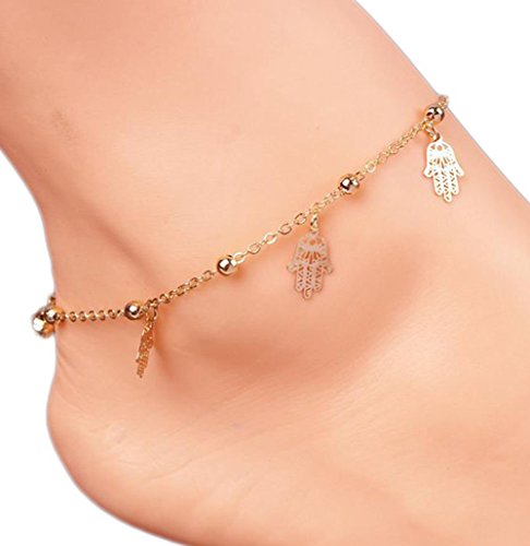 Horaire Fußkettchen Mode Palmenform Anhänger FußSchmuck Strand Schildkröte Fußkette Ketten für Freunde,Liebhaber Geburtstag Geschenk