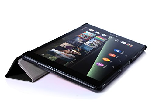 iHarbort® Sony Xperia Tablet Z3 Hülle – Ultra Slim Leder Tasche Hülle Etui Schutzhülle Für Sony Xperia Tablet Z3 (8 Zoll) Case Holder mit automatischer Weckfunktion (Xperia tablet Z3, III-Schwarz) - 4