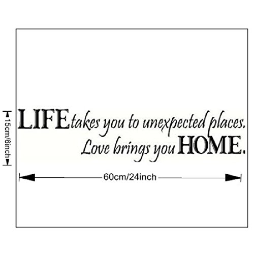 15 cm * 60 cm Life Takes You To Unexpected PVC DIY Wandtattoo Abnehmbare Wandbild Home Decor Poster Hintergrund - 2