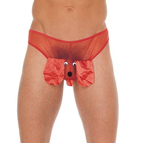 Amorable by Rimba - Transparent Slip with Dog Head Red