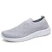 Produktbild Luckhome Damen Sneaker Damen Damenschuhe Sneaker Sneakers Fitness Laufband Socken Gewebte atmungsaktive ultraleichte Turnschuhe mit flachem Mesh für Damen Freizeitschuhe Lazy ShoesGrauEU:39