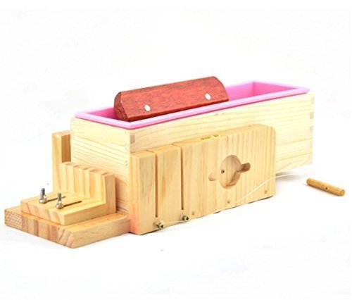 verstellbar Holz DIY Seife Form und Seife Cutter Set mit 1 PC gerade Cutter - 2