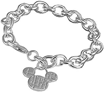 Caringa - 925 Silver Plated Adjustable Mickey Mouse Chain Bracelet