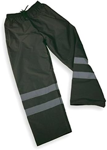 Mens Hi Vis Trouser High Visibility Trousers Workwear EN 471 (Medium, Black)