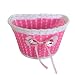 Produktbild Minzhi Netter Kinder-Fahrrad-Roller Basket Kinderfahrrad Kunststoff Gestrickten Bogen und Knoten Handmade BagRosa