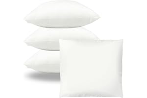 Idelio | Set 4 Imbottiture per Cuscini 60x60 | in Fibra Cava in Ovatta di Poliestere Siliconata, Qualita' Premium Oeko-Tex 100, Made in Italy, Soffice, Compatta, Resiliente, Multiuso, Bianco
