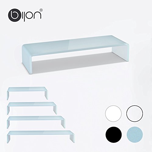 bijon® TV-Glasaufsatz Monitor Erhöhung (B/T/H) 800x300x130mm - superweiß