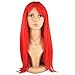 Popamazing 18"/45cm Red Long Straight Wigs - Natural, Heat Resistant and Full Straight Wigs for Women, High Quality Wig