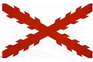 HPMAISON Bandera Grande 150 x 90 cm Cruz de Borgoña Banderas de España Banderas de Borgoña Bandera del Imperio Español para la Fiesta Nacional, Fiestas, Desfiles, Eventos Deportivos, Decoración de Bares