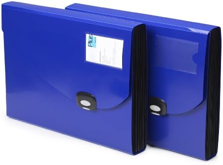 Rapesco 0675 A4+ Expanding File, 7 Compartments, Blue