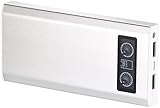 Mit LCD-Display • 10.000 mAh Kapazität • Zwei Geräte gleichzeitig laden • Hochwertiges Aluminium-Gehäuse • Integrierte LED-Taschenlampe
