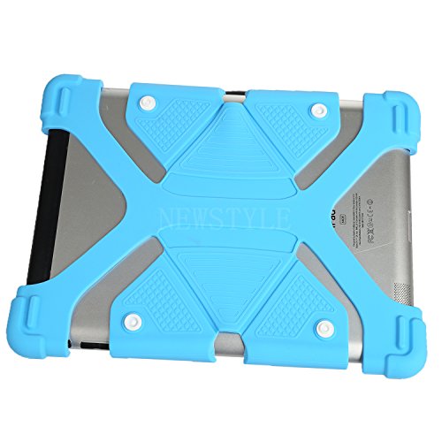 NEWSTYLE 8,9-10,5 Zoll Universal Tablet Ständer Halterung Hülle Ultra Slim Flexible Silikon Schutzhülle – Blau - 2