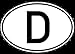 Produktbild Aufkleber Länderkennzeichen "D" reflektierend 70x100mm