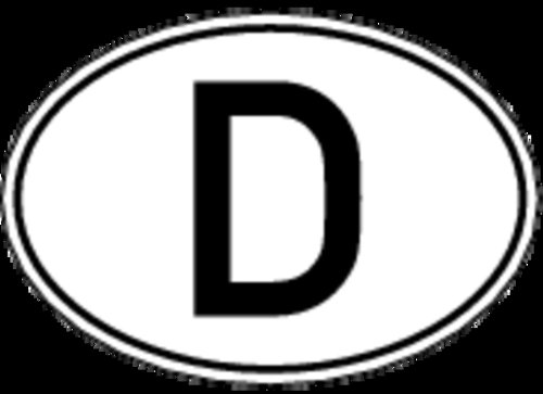 Preisvergleich Produktbild Aufkleber Länderkennzeichen "D" reflektierend 70x100mm