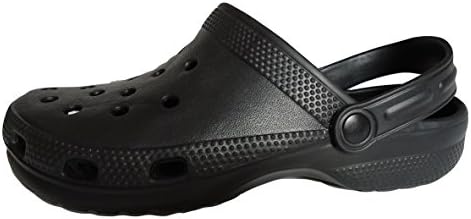 Cloggis - Men's & Older Boy's Sandals - Rubber Flip Flops Beach Water Shoes Slippers Clogs (Black, UK 8)