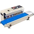 JD9 Continuous Automatic Sealing Machine Horizontal Continuous Plastic Bag Band Sealing Sealer Machine Temperature Control, Bag Sealer Machine (White)
