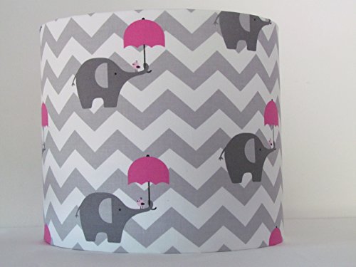Handmade Grey and Yellow Umbrella Elephant Zig Zag Chevron Lampshade Lightshade Choice of Colours
