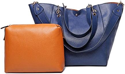 Maibaoma PU Fashion Classic Straw Summer Beach Sea Shoulder Bag Handbag Tote deep blue