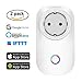 Produktbild Leyuee WiFi Steckdose WiFi Smart Plug Intelligente WLAN Steckdose zur Fernbedienung aller Geräte an Steckdosen von Überall über das Internet und Über Amazon Alexa Echo Sprachsteuerung (2 Pack)