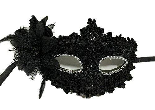 Preisvergleich Produktbild Cosanter Damen Funkelnd Mitternacht Schwarz Venezianische Maskerade Maske Karneval schwarz