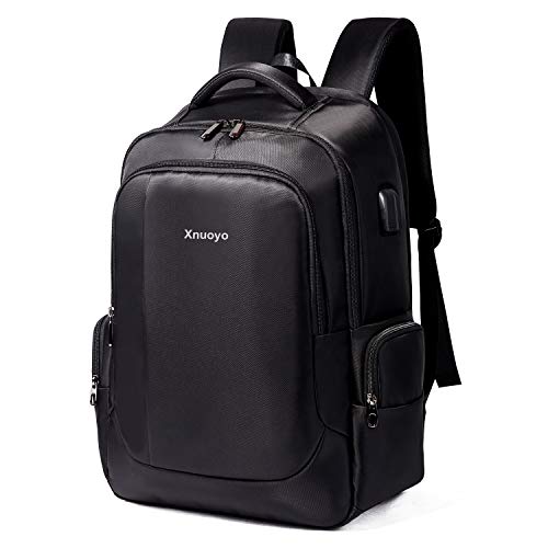 Xnuoyo 17.3 Pulgadas Mochila de Portátil Impermeable, 55L Gran Capacidad Mochila de Ordenador Hombre para Senderismo Caza Viajar Camping (Negro)