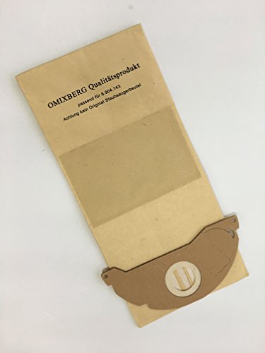 Staubsaugerbeutel passend für Kärcher 6.904-143.0. Qualitätsfilterbeutel 10 Stück Vorteilspack, Papierfilterbeutel passend für Kärcher 6.904-143.0, [Energieklasse A++]