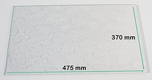 Khlschrank Einlegeboden / Glasplatte / Gemsefach  Strukturglas 4 mm dick  475 mm x 370 mm - Direkt vom Glasereifachbetrieb!!!
