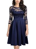 Modernes Festliches Kleid, Etuikleid Slim Stil,3/4 Arm