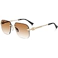 Dervin UV Protected Square Rimless Sunglasses for Men and Women