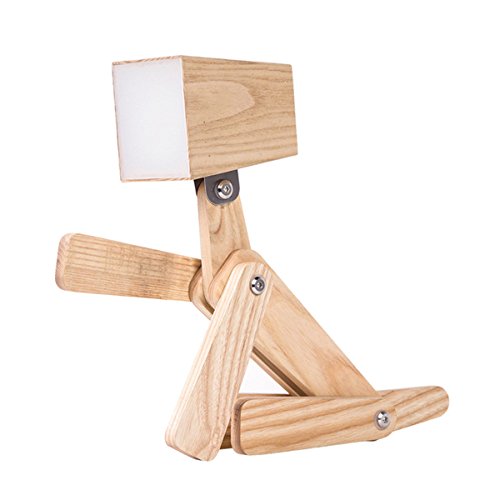 Preisvergleich Produktbild Lustige Holz Hund Tischlampe Einstellbare Dimmbare Nachttischlampe Touch Control 6 Watt Leselicht Für Wohnzimmer Schlafzimmer Hause Dekorative,Warm