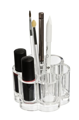 WENKO 20988100 Lippenstift Organizer Femme - rund, Kunststoff - Acryl, 9 x 6 x 9 cm, Transparent