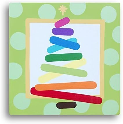 ROYGBIV Christmas Tree: Colorful Canvas Holiday Art, Whimsical Decor by Whimsy and Co.