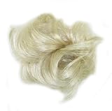 Super Fake Hair Scrunchy On A Ponio Loop. Medium Size - Light Blonde.