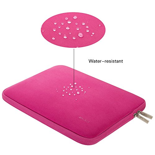 MOSISO Wasserresistente Lycra Laptop Hülsen Beutel Abdeckung für 13-13.3 Zoll MacBook Pro, MacBook Air, Notebook mit kleinem Kasten Fall, Rose Rot - 5