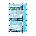 Produktbild MCTECH DIY Regalsystem Steckregal Kleiderschrank Faltschrank Garderobe Schuhregal Kunststoffboxen mit Steckregal Stecksystem (5 Boxen blau)